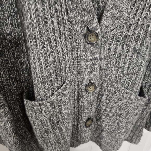 Abercrombie Gray Knit Cardigan, Dark Grey, Size M/L - Picture 3 of 8